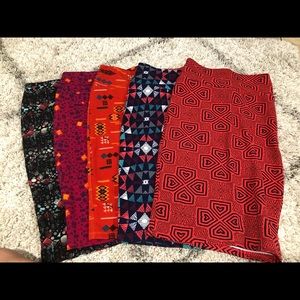 5 LulaRoe Skirts